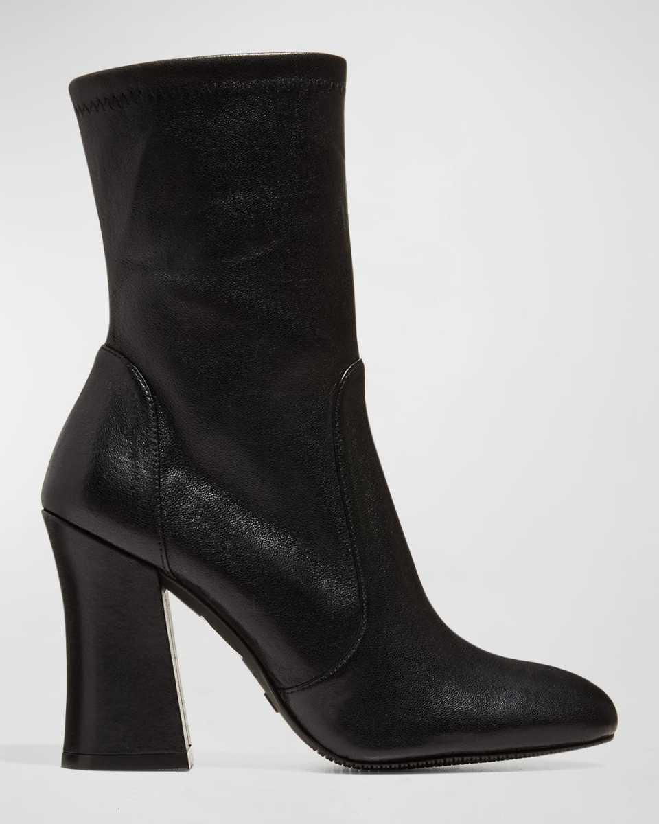Sleek Lambskin Sock Booties